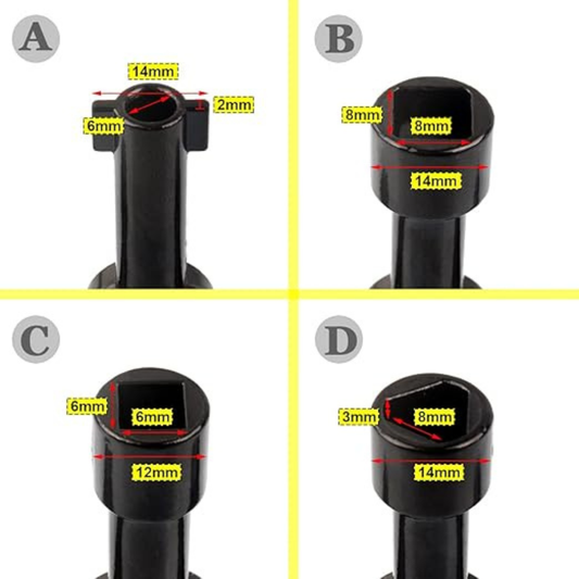 1PC 4-Way Electrical Cabinet Utility Key – Multi-Function Cross Key for Panels, Valves, Gas Meters & Utility Cabinets