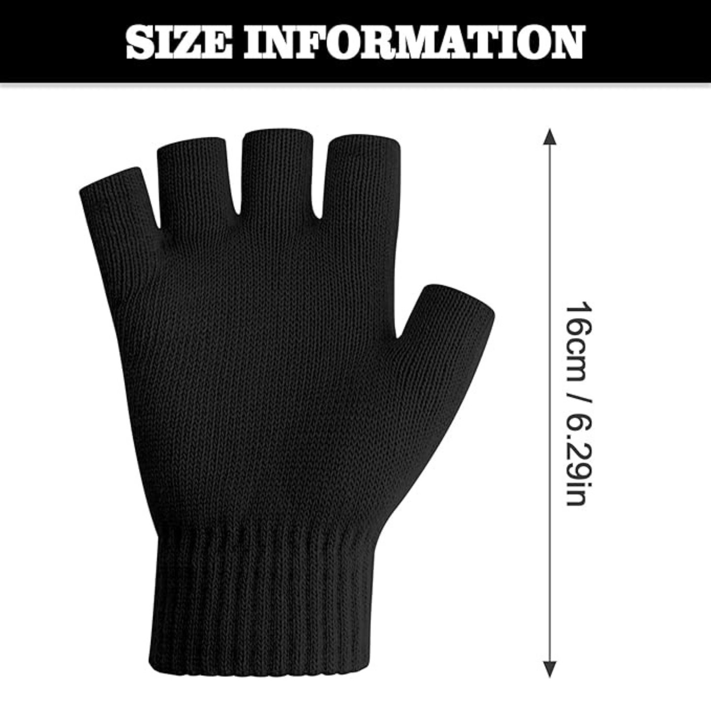 Fingerless Gloves for Women & Men – Winter Warm Knitted Half Finger Gloves, Soft Stretch Fingerless Mittens for Typing, Driving, Cycling & Outdoor Activities