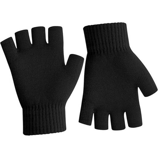 Fingerless Gloves for Women & Men – Winter Warm Knitted Half Finger Gloves, Soft Stretch Fingerless Mittens for Typing, Driving, Cycling & Outdoor Activities