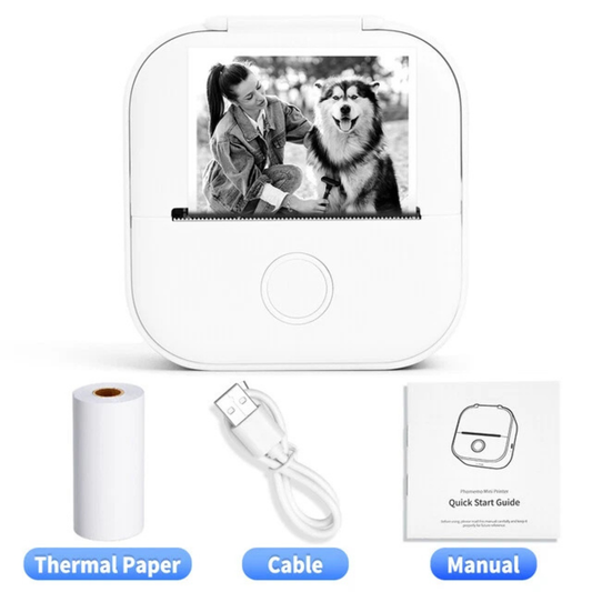 Mini Pocket Bluetooth Thermal Printer – Wireless Inkless Photo & Sticker Printer for Smartphones