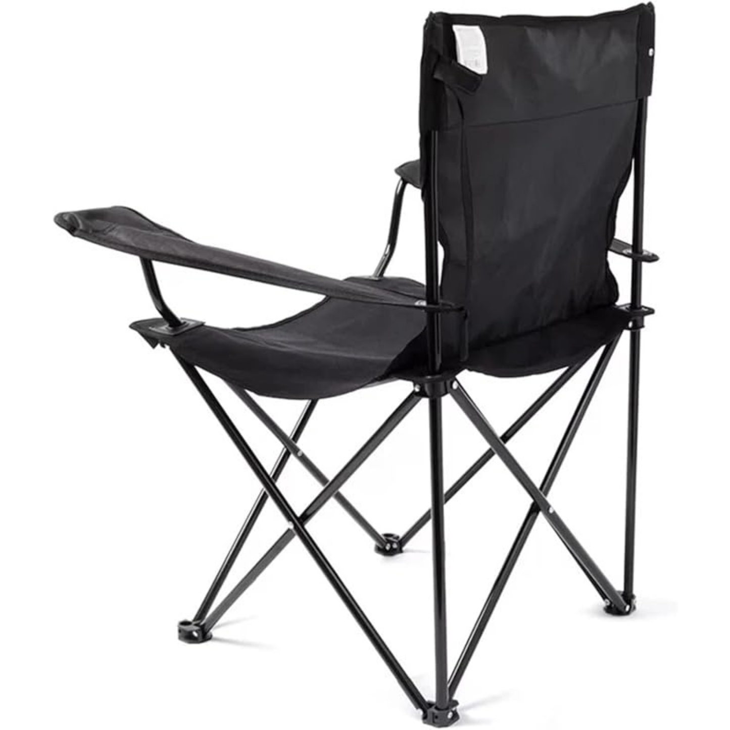 Black Outdoor Folding Camp Chair – Lightweight Portable Camping Chair with Carry Case for Backyard, Picnics & Travel