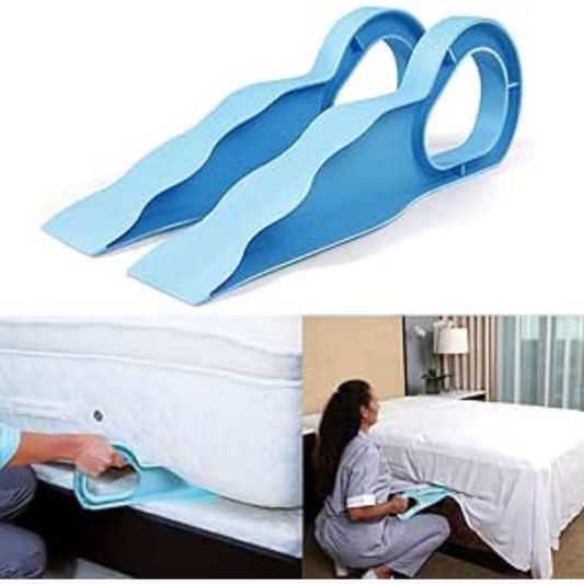 Mattress Lifter and Bedsheet Tucker Tool – Plastic Mattress Wedge Elevator for Easy Bed Making, Sheet Tucking, Mattress Lifting & Bedding Installation