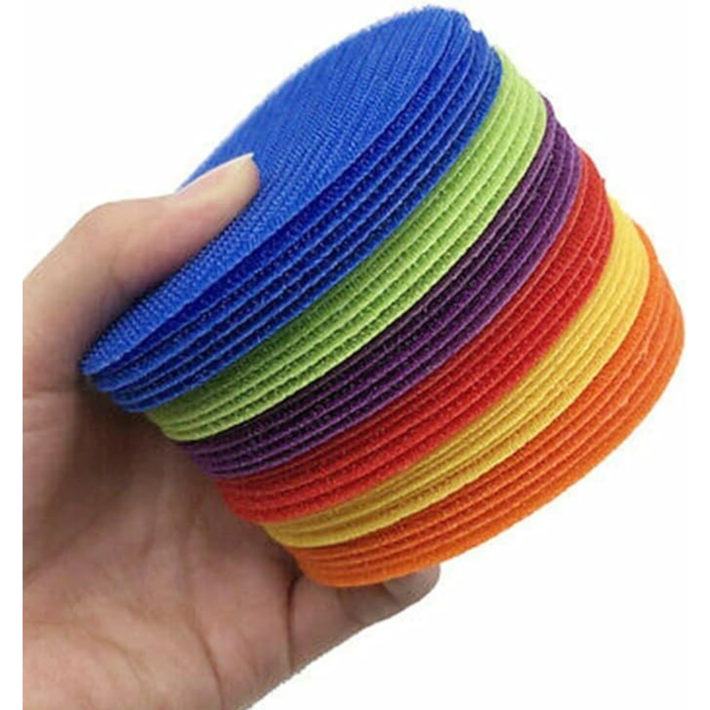 30PCS Carpet Spots Hook & Loop Circles – Reusable Floor Markers and Rug Positioning Dots for Classroom, Home & Office