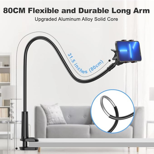 Flexible Phone Holder – Lazy Desktop & Bedside Clamp Stand Adjustable Mobile Mount