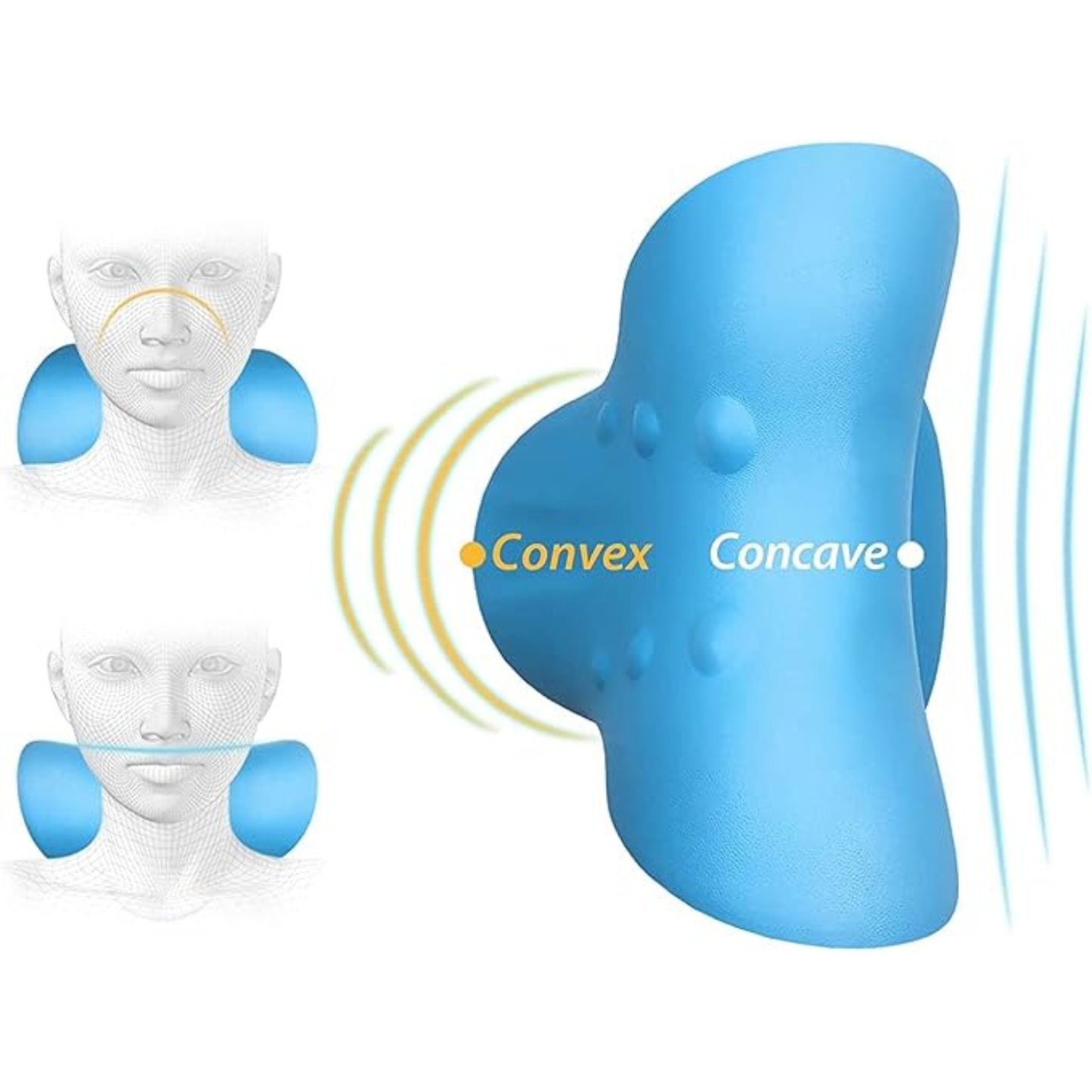 Neck and Shoulder Relaxer – Cervical Traction Device for Neck Pain Relief, Chiropractic Neck Stretcher Pillow for Cervical Spine Alignment, TMJ & Occipital Support