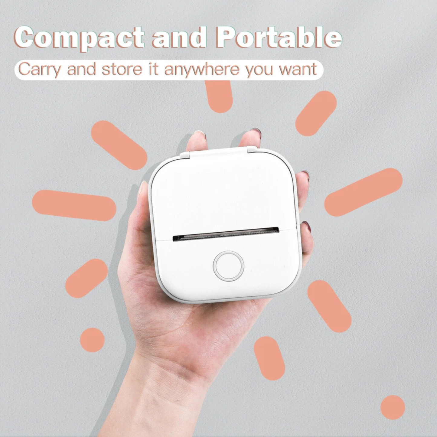 Mini Pocket Bluetooth Thermal Printer – Wireless Inkless Photo & Sticker Printer for Smartphones