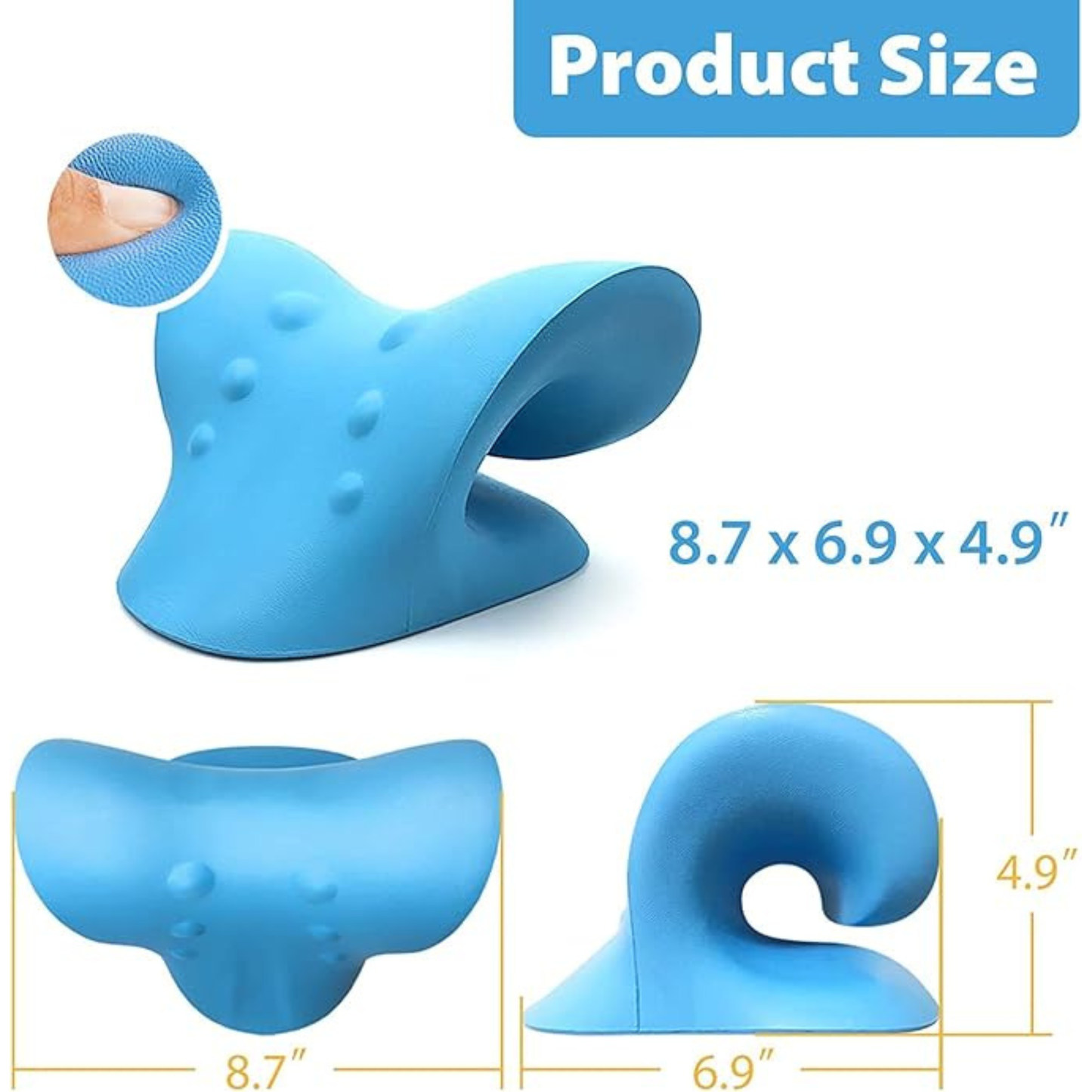 Neck and Shoulder Relaxer – Cervical Traction Device for Neck Pain Relief, Chiropractic Neck Stretcher Pillow for Cervical Spine Alignment, TMJ & Occipital Support