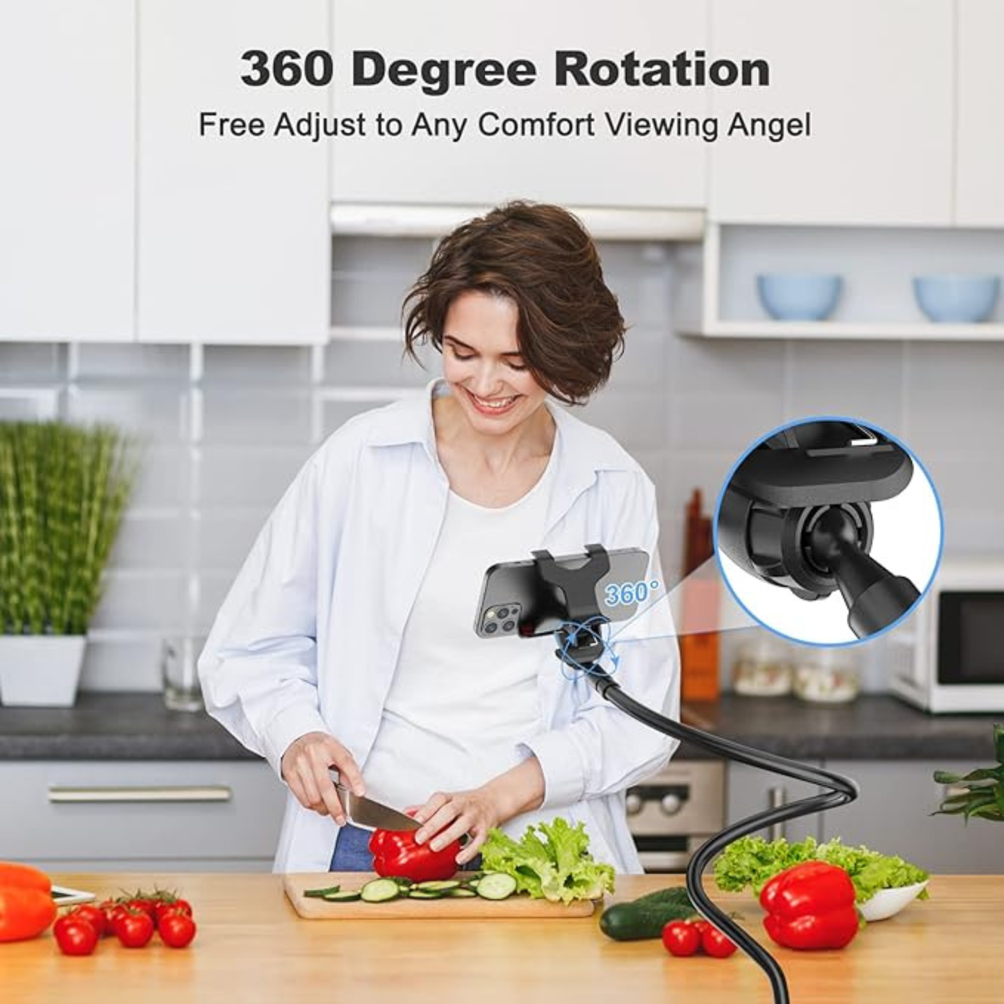 Flexible Phone Holder – Lazy Desktop & Bedside Clamp Stand Adjustable Mobile Mount