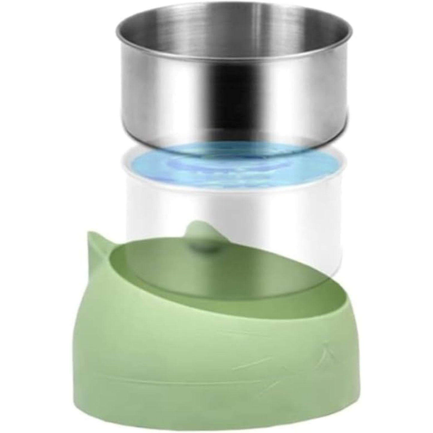 Raised Stainless Steel Pet Food and Water Bowl with Tilted Design & Non-Slip Base for Dogs and Cats