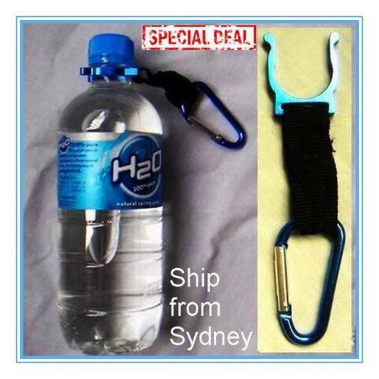 Aluminium Spring Water Bottle Holder Clip – Camping Hygiene Gadget Key Ring Chain Outdoor Carabiner Hook